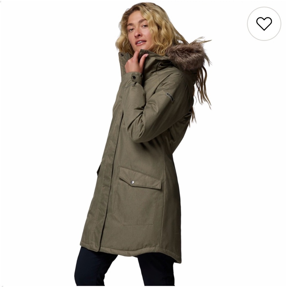 Women's Columbia Suttle Mountain Faux Fur Long Insulated Jacket NWT